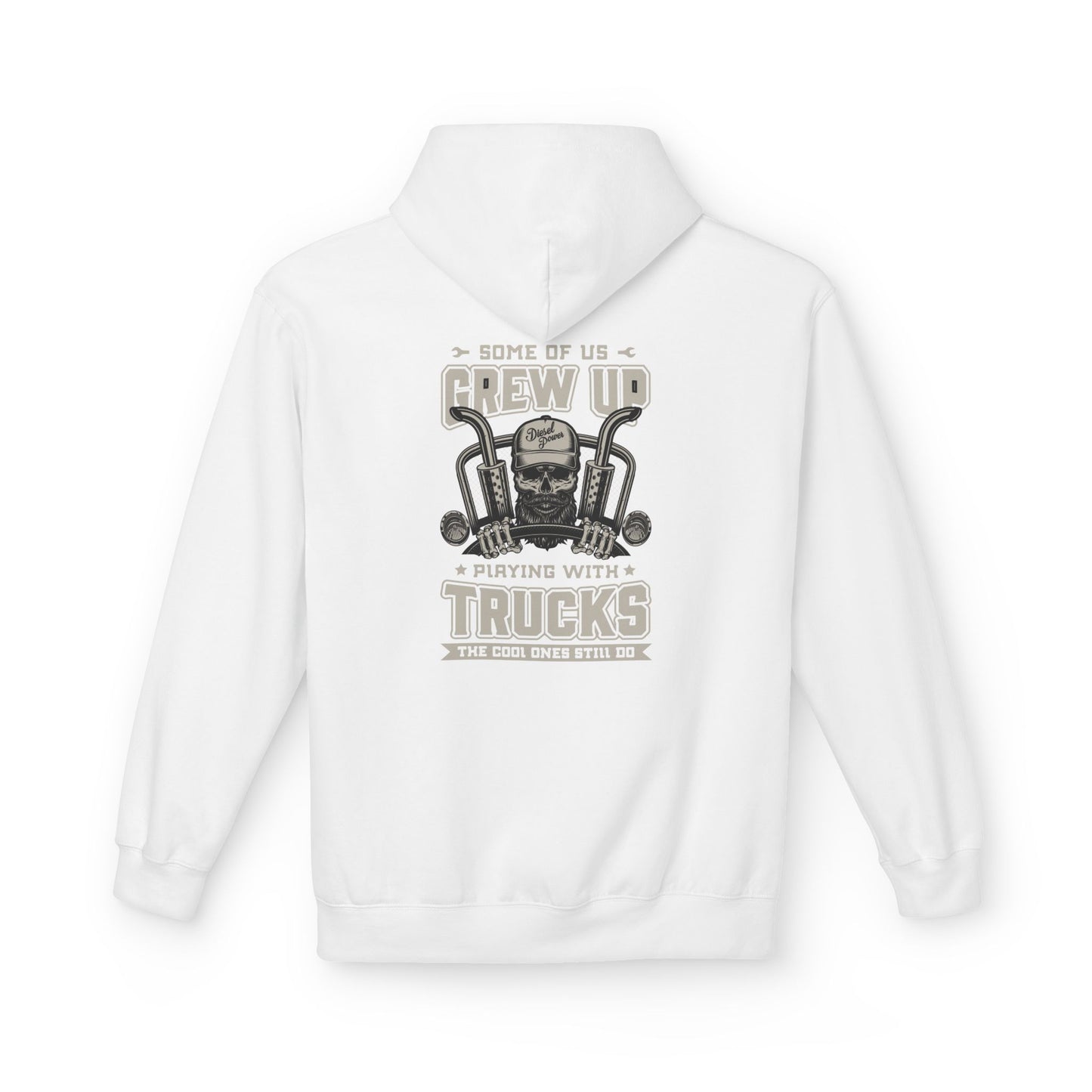 Truck Mechanic Hoodie — "Some of Us Grew Up Playing with Trucks" Vintage Workwear