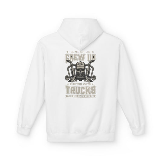 Truck Mechanic Hoodie — "Some of Us Grew Up Playing with Trucks" Vintage Workwear