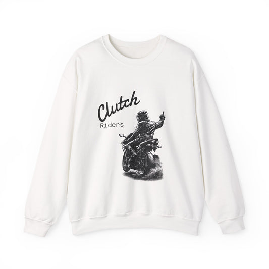 Clutch Riders Motorcycle Crewneck Sweatshirt "Front"