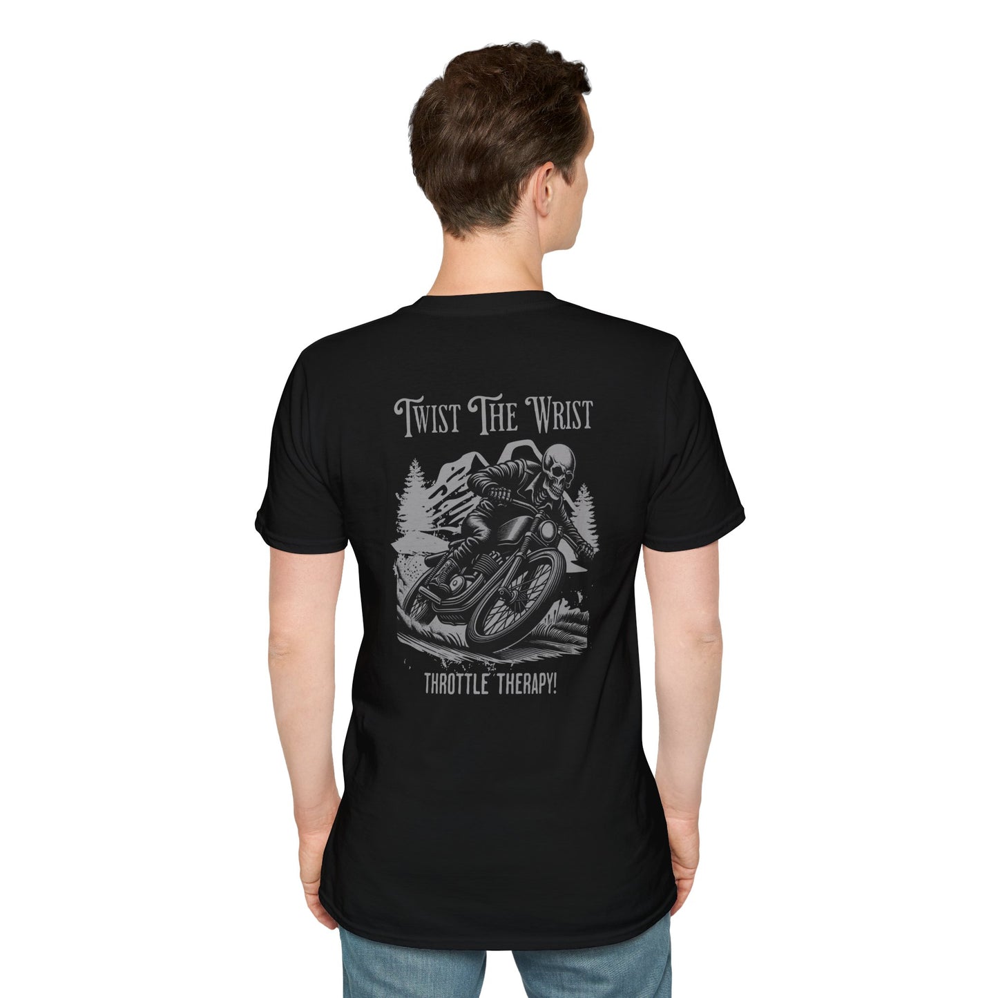 Motorcycle T-Shirt — "Twist The Wrist" Throttle Therapy Riding Shirt