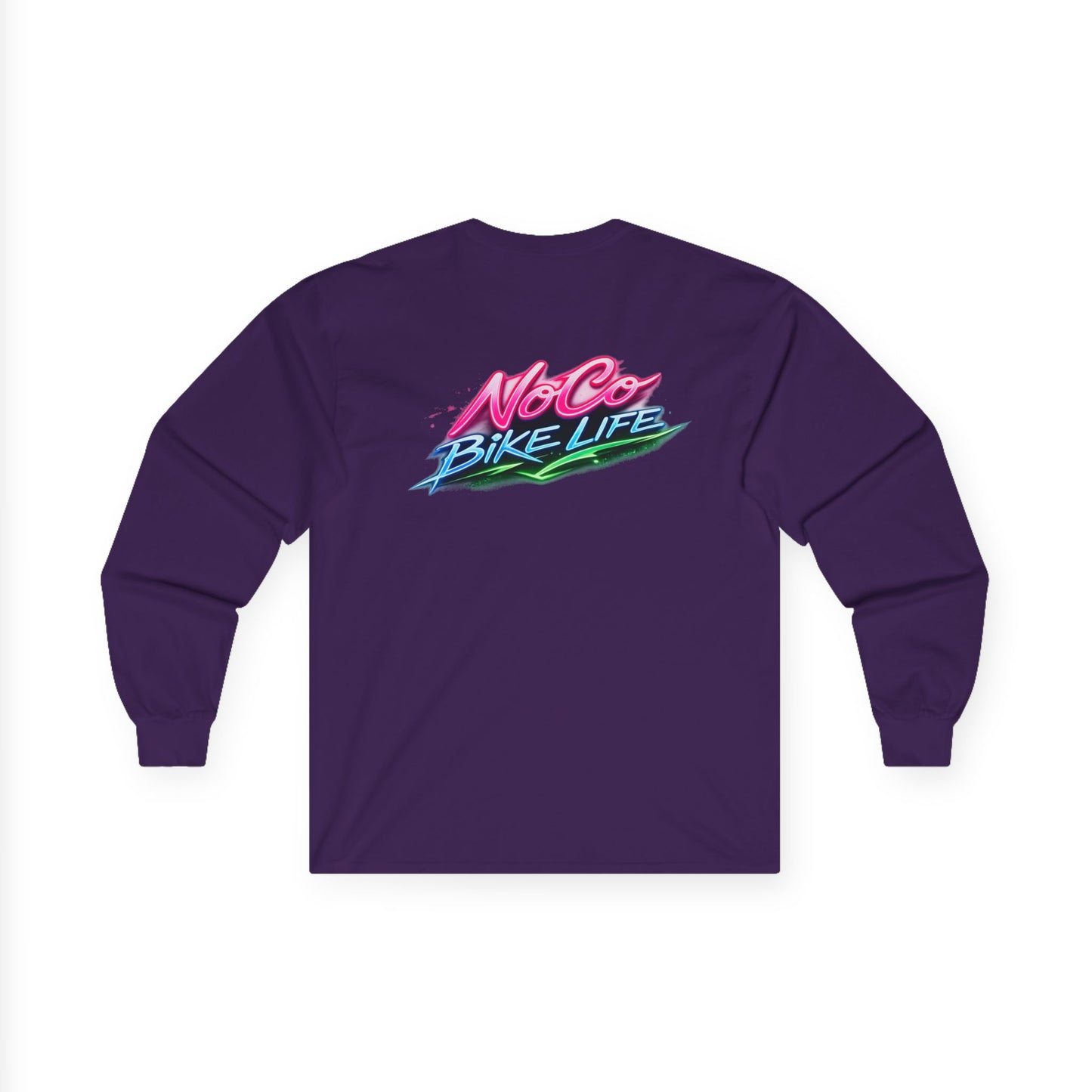 NoCo BikeLife Neon Long Sleeve Tee — Retro NoCo BikeLife Long Sleeve T-Shirt