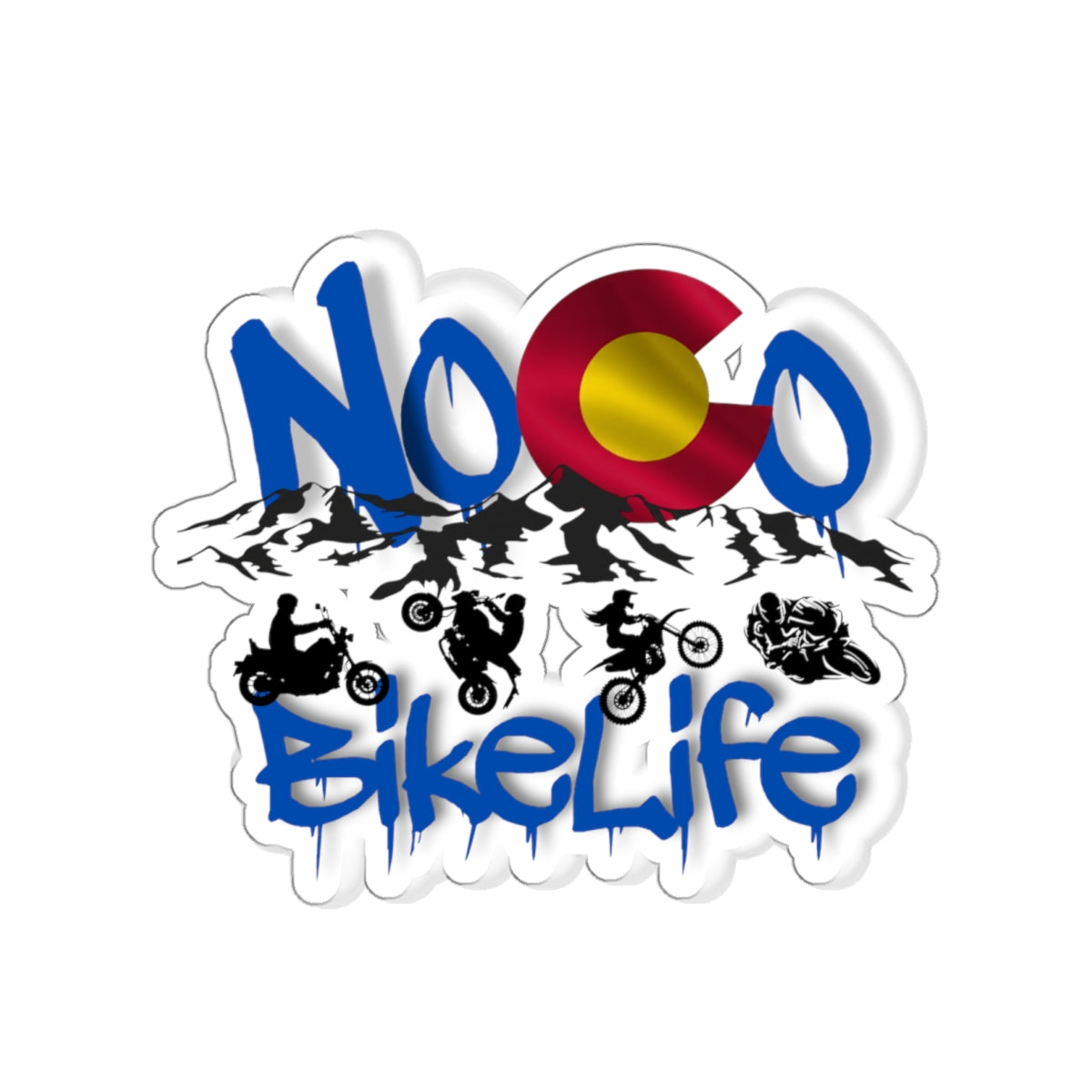 NoCo Bikelife Die Cut Sticker —  Northern Colorado BikeLife Logo  Die Cut Sticker, part of the NoCo BikeLife exclusive collection