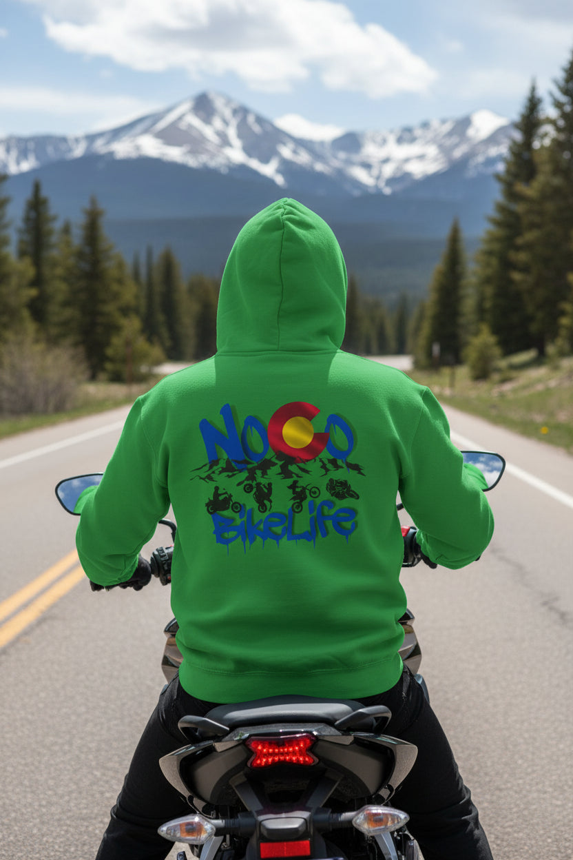 NoCo BikeLife Hoodie — Northern Colorado BikeLife Logo Hoodie, part of the NoCo BikeLife exclusive collection