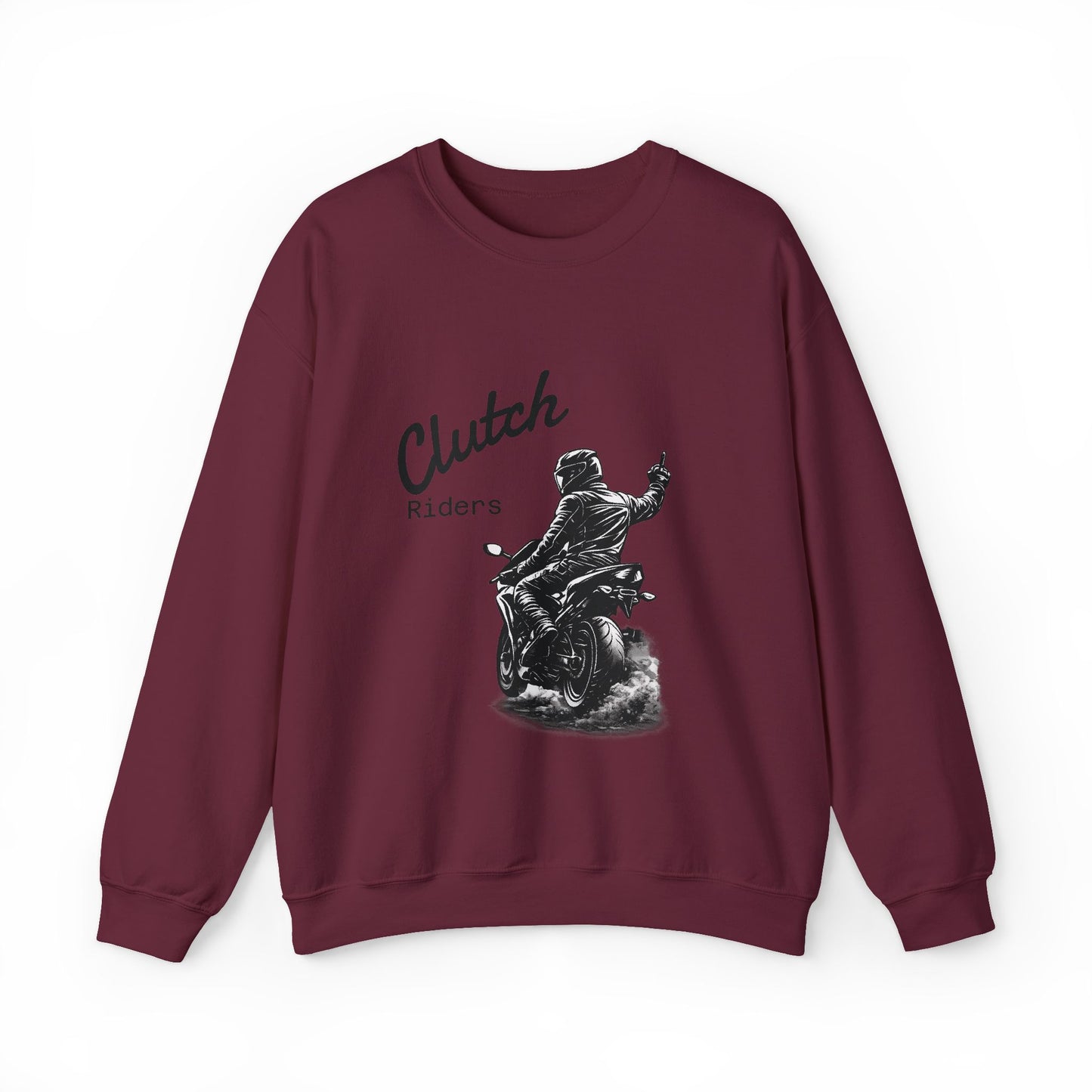 Clutch Riders Motorcycle Crewneck Sweatshirt "Front"