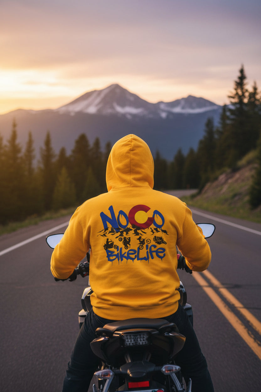 NoCo BikeLife Hoodie — Northern Colorado BikeLife Logo Hoodie, part of the NoCo BikeLife exclusive collection