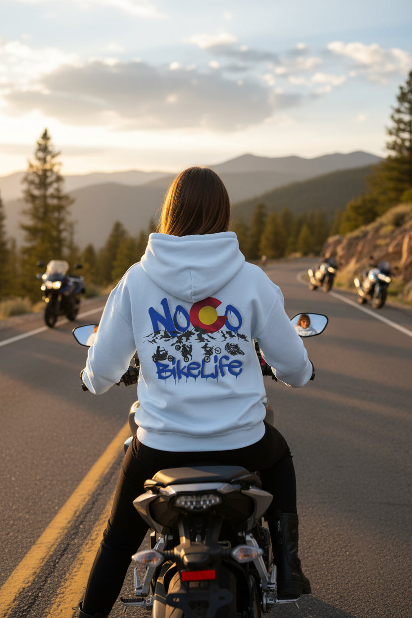 NoCo BikeLife Hoodie — Northern Colorado BikeLife Logo Hoodie, part of the NoCo BikeLife exclusive collection