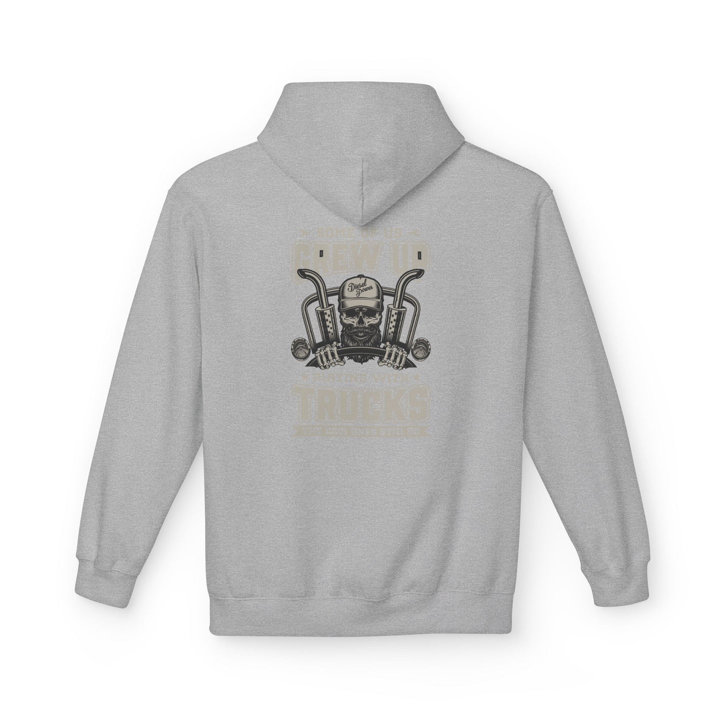 Truck Mechanic Hoodie — "Some of Us Grew Up Playing with Trucks" Vintage Workwear