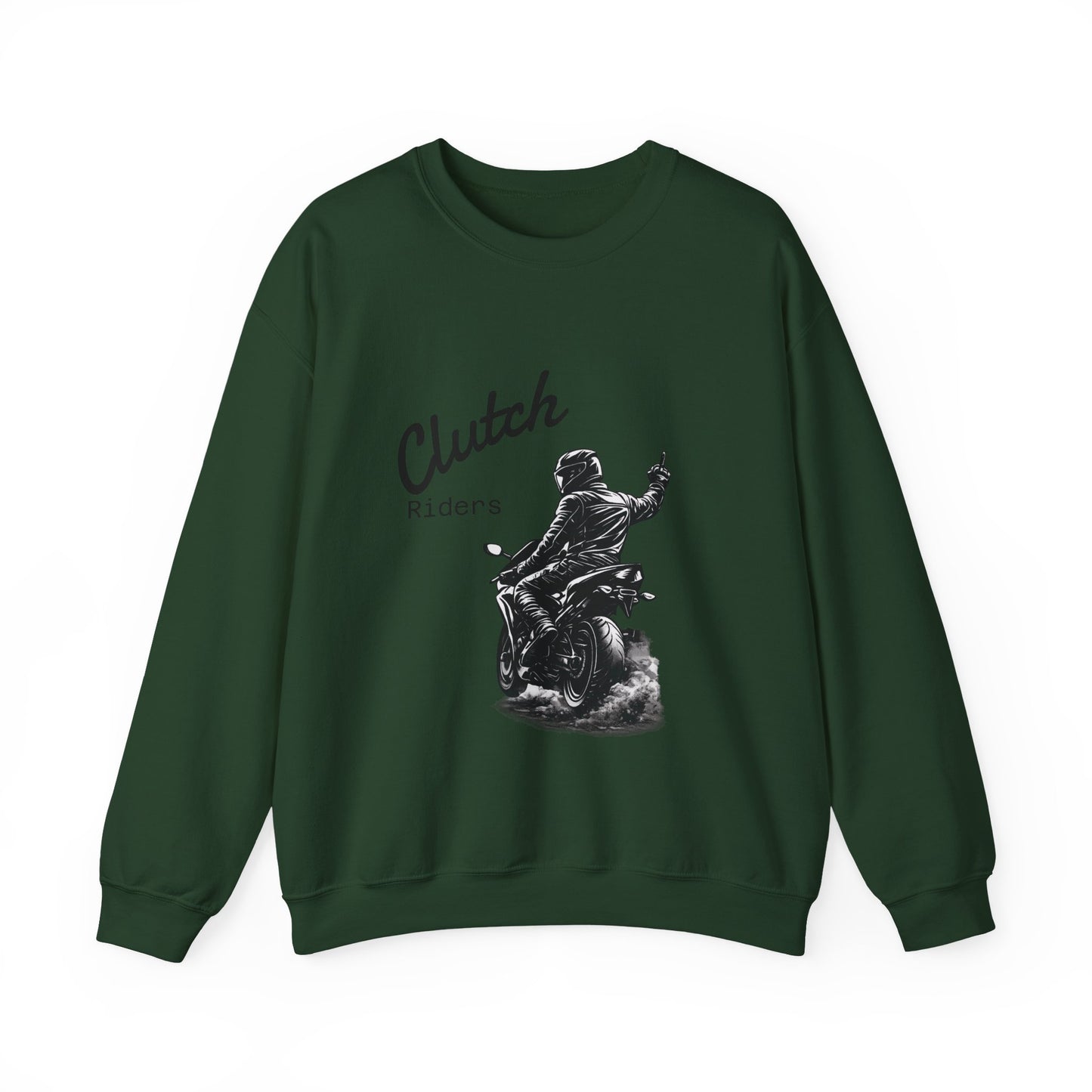 Clutch Riders Motorcycle Crewneck Sweatshirt "Front"