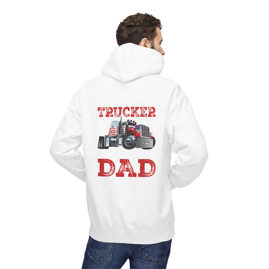 Trucker Dad Patriotic Hoodie — Big Rig Truck Driver Gift