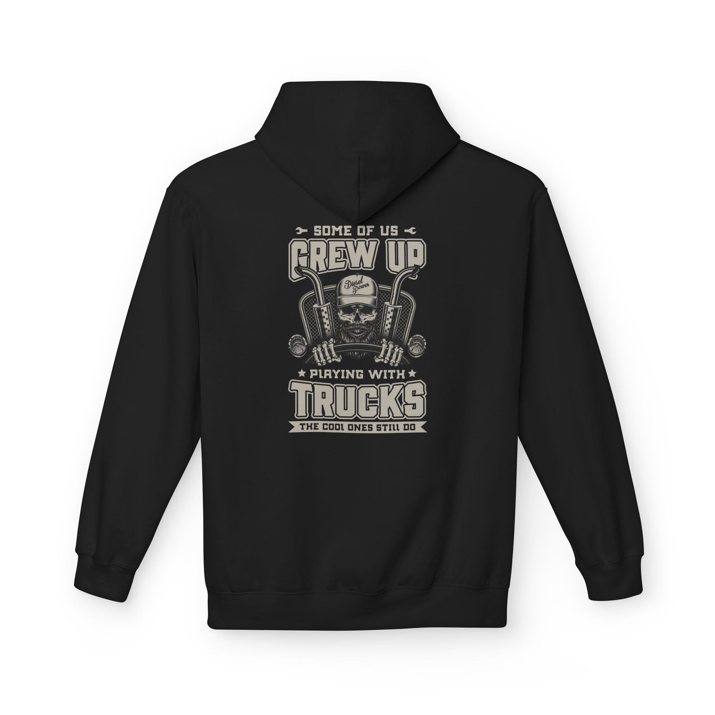 Truck Mechanic Hoodie — "Some of Us Grew Up Playing with Trucks" Vintage Workwear