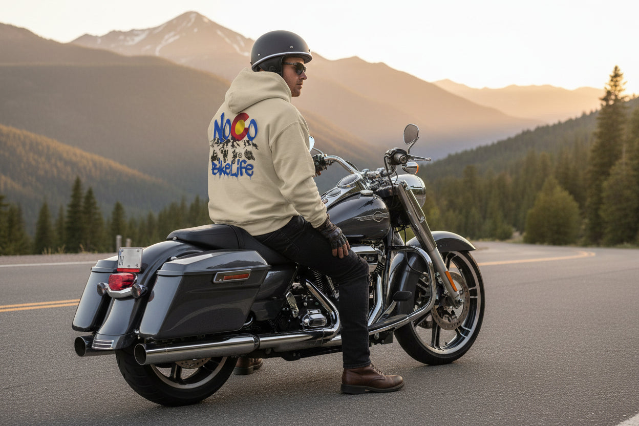 NoCo BikeLife Hoodie — Northern Colorado BikeLife Logo Hoodie, part of the NoCo BikeLife exclusive collection