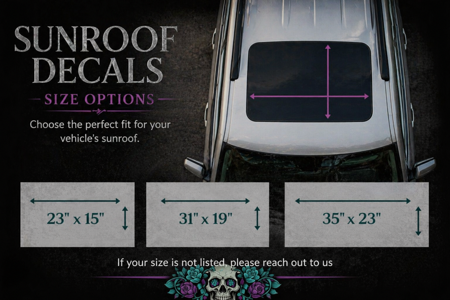 Leopard/Skull Sunroof Vinyl Decal