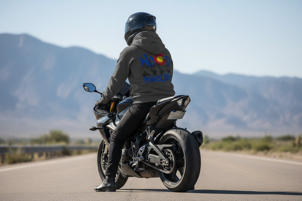 NoCo BikeLife Hoodie — Northern Colorado BikeLife Logo Hoodie, part of the NoCo BikeLife exclusive collection