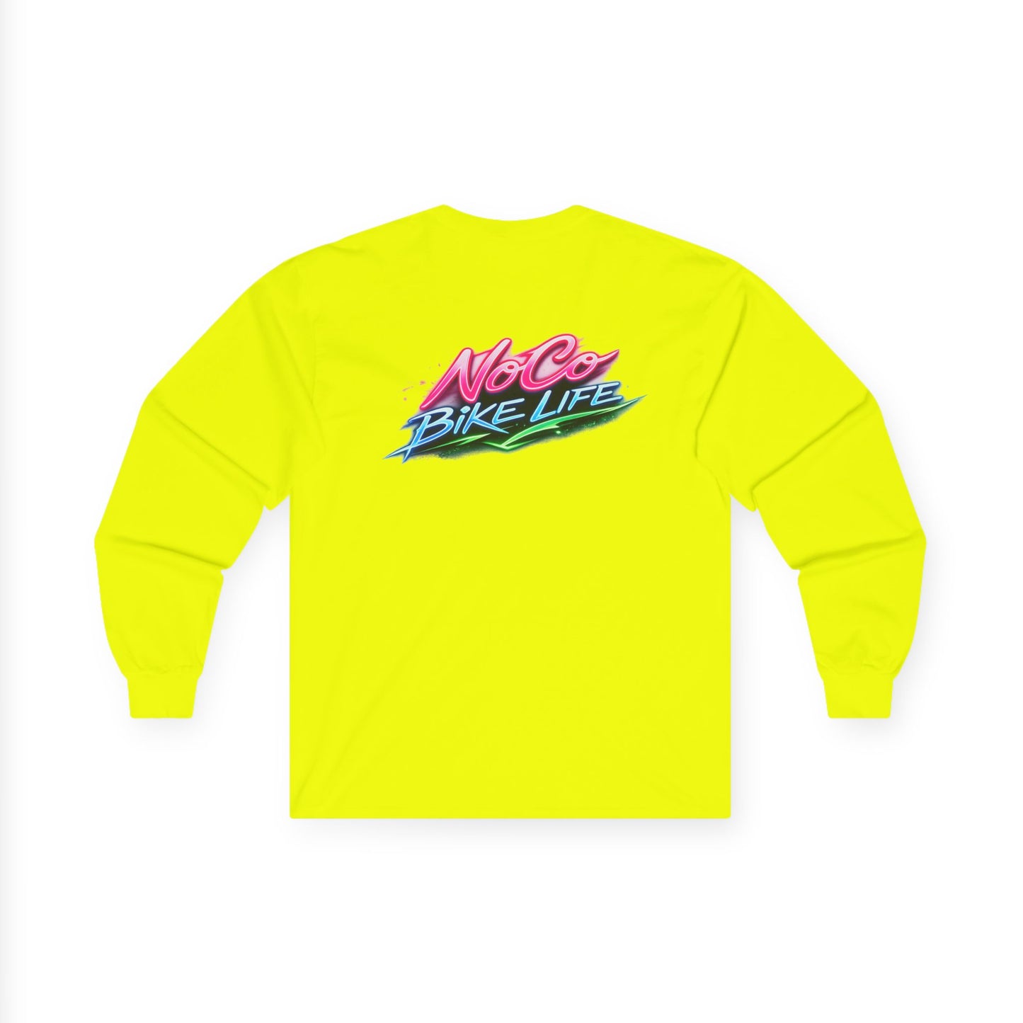NoCo BikeLife Neon Long Sleeve Tee — Retro NoCo BikeLife Long Sleeve T-Shirt