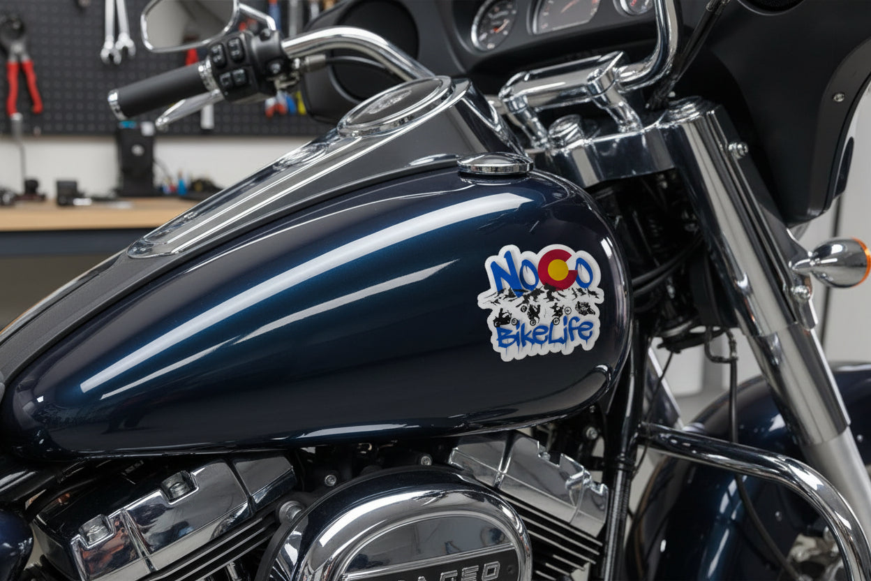 NoCo Bikelife Die Cut Sticker —  Northern Colorado BikeLife Logo  Die Cut Sticker, part of the NoCo BikeLife exclusive collection