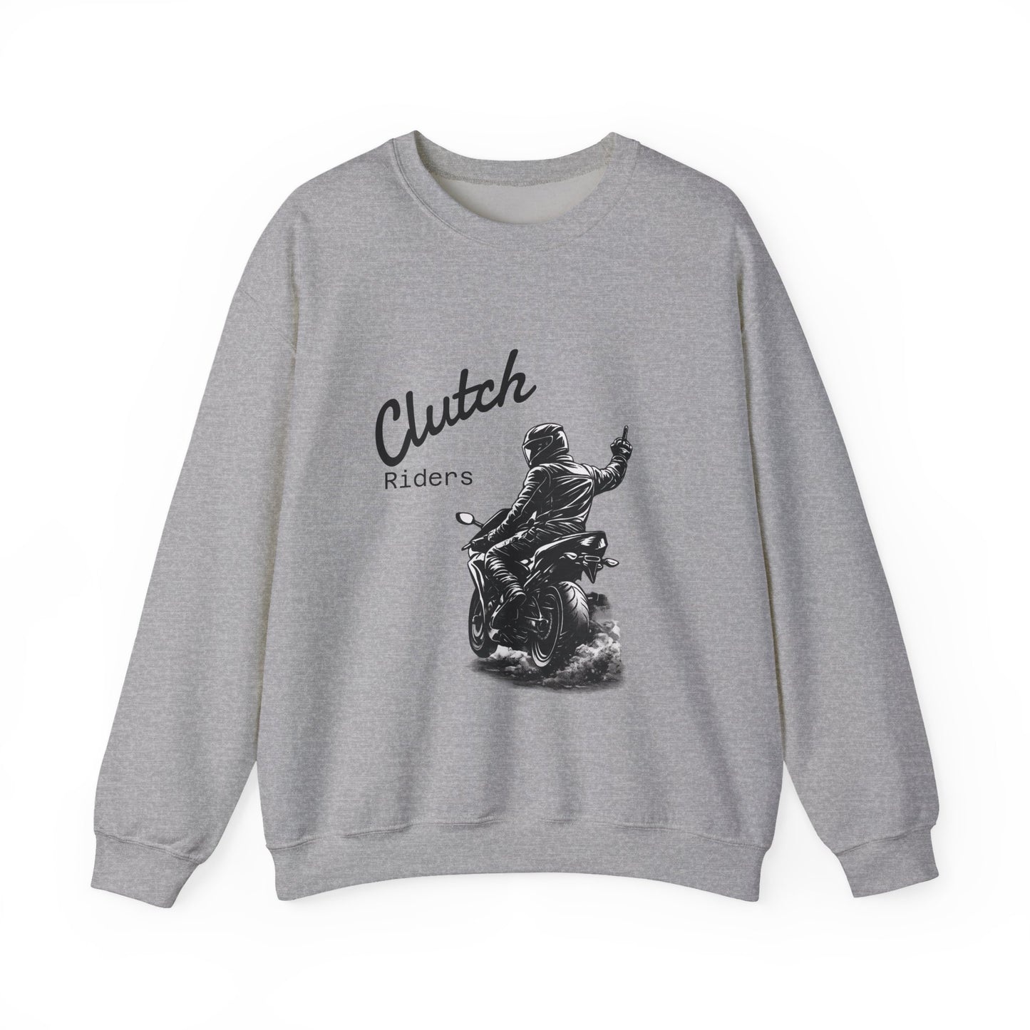 Clutch Riders Motorcycle Crewneck Sweatshirt "Front"