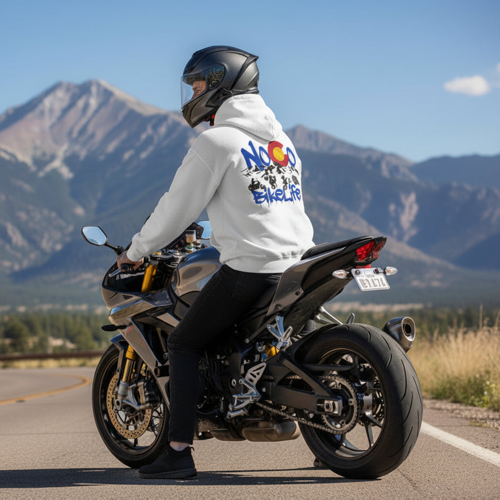 NoCo BikeLife Hoodie — Northern Colorado BikeLife Logo Hoodie, part of the NoCo BikeLife exclusive collection