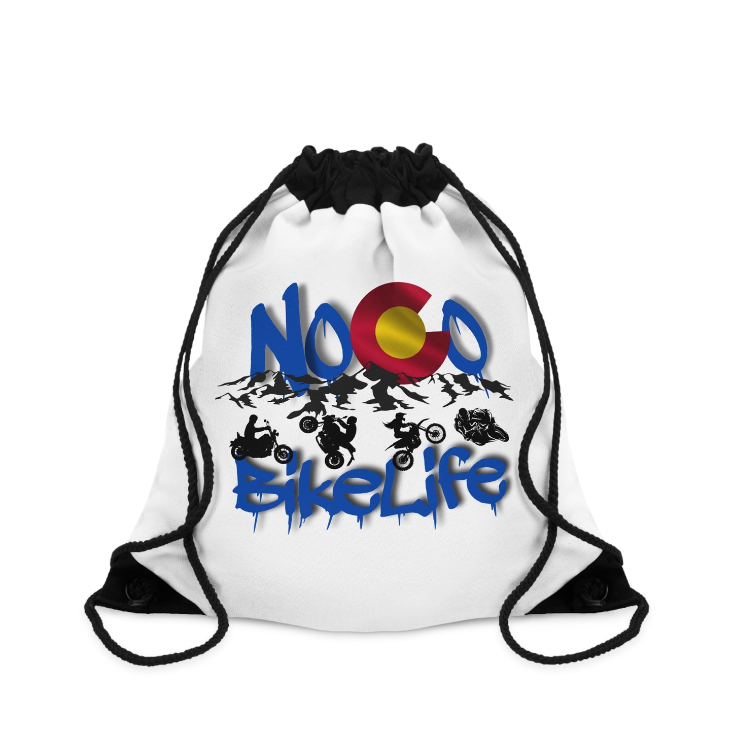 NoCo BikeLife Drawstring Bag — Part of the NoCo BikeLife exc;usive collection!