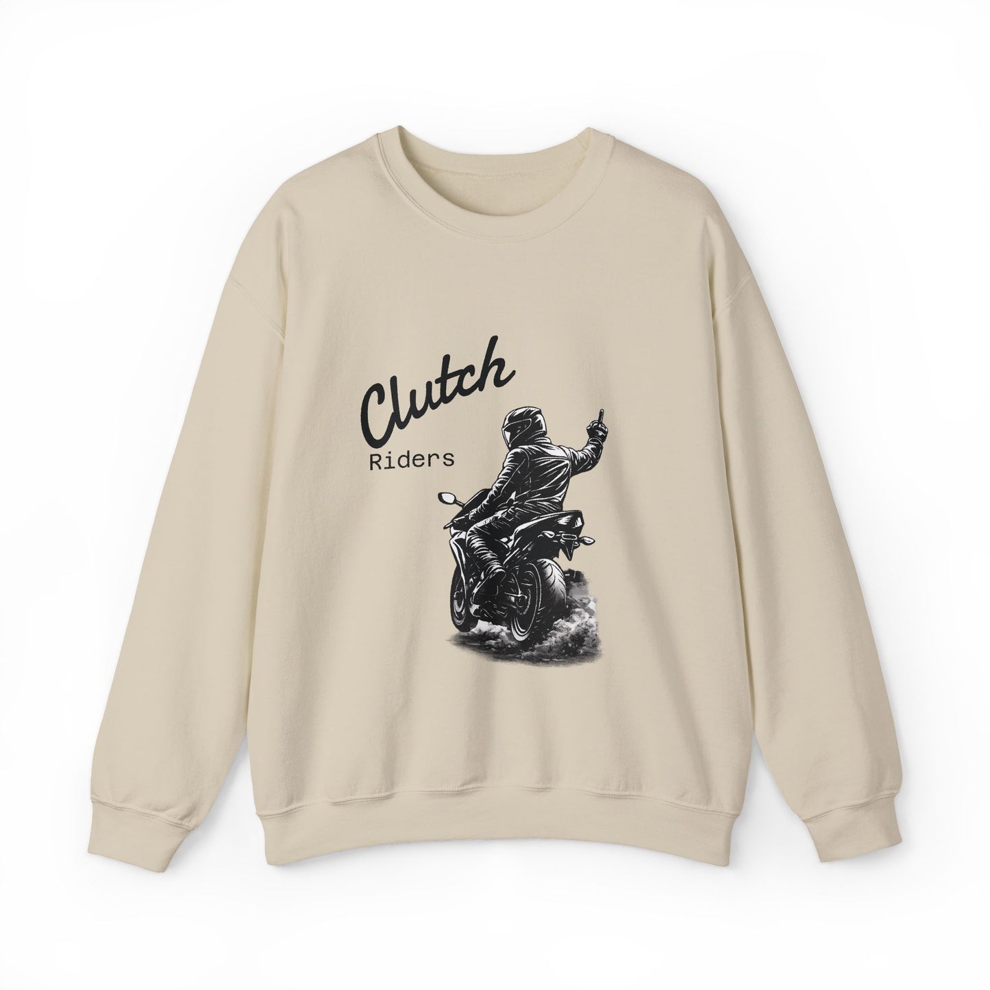 Clutch Riders Motorcycle Crewneck Sweatshirt "Front"