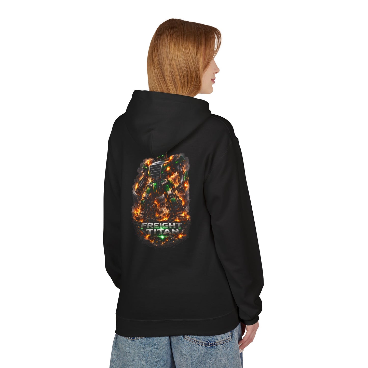 Freight Titan Trucker Hoodie – Titan Hauler Series Diesel Mech Graphic