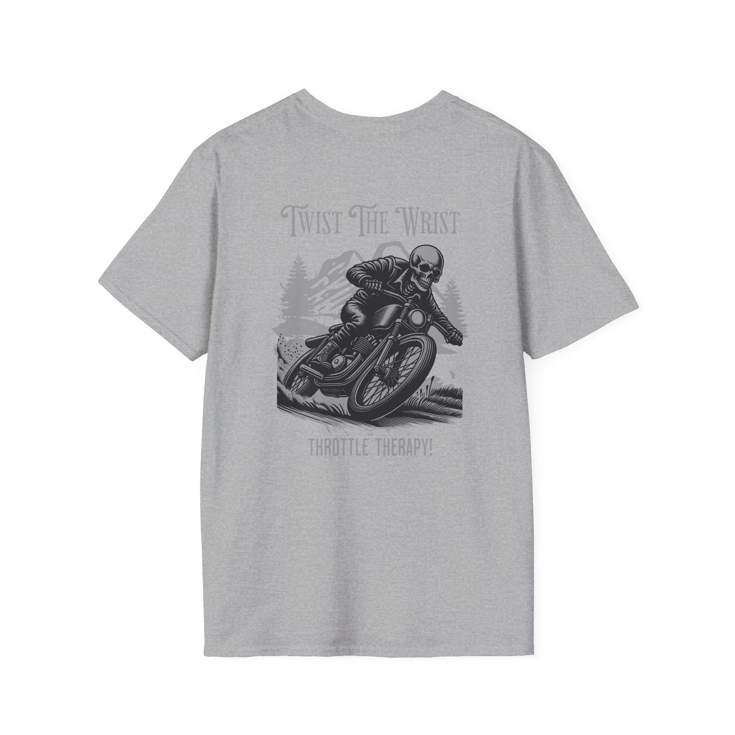 Motorcycle T-Shirt — "Twist The Wrist" Throttle Therapy Riding Shirt