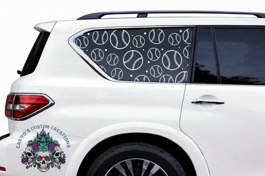 Baseball Full Coverage Window Vinyl Decal - Custom Car, Truck SUV Decal