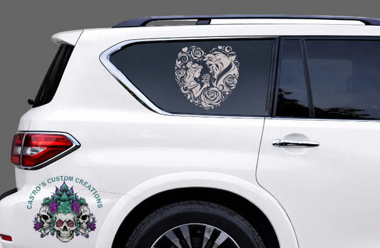 Beauty and the Beast Full Coverage Window Decal - Disney Vinyl Window Decal