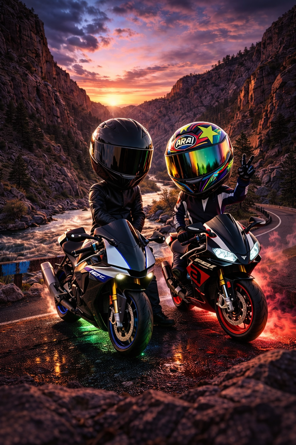 NoCo BikeLife Big Helmet Poster — Your Motorcycle Turned Into Wall Art