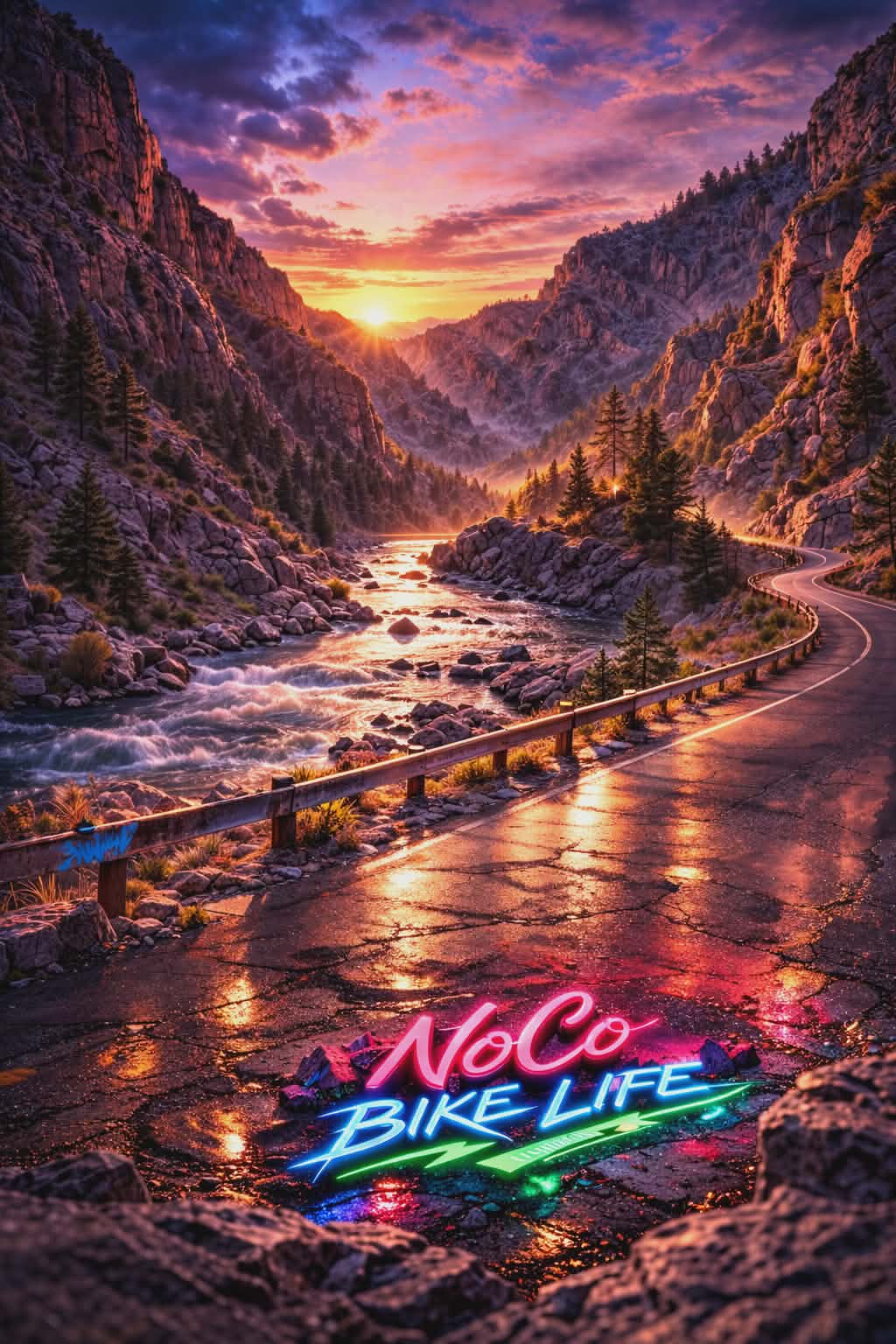 NoCo BikeLife Big Helmet Poster — Your Motorcycle Turned Into Wall Art