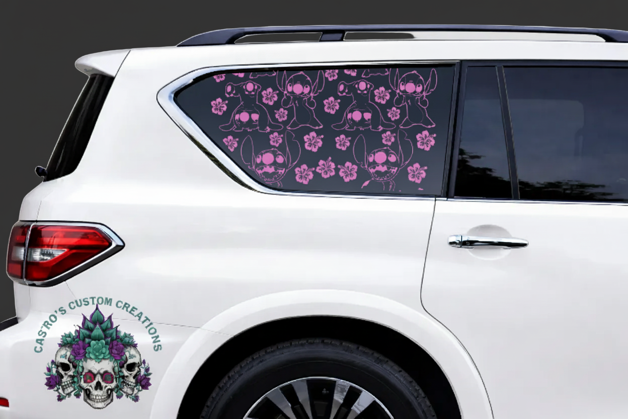 Disney Stitch Full Coverage Window Decal for Cars and Trucks