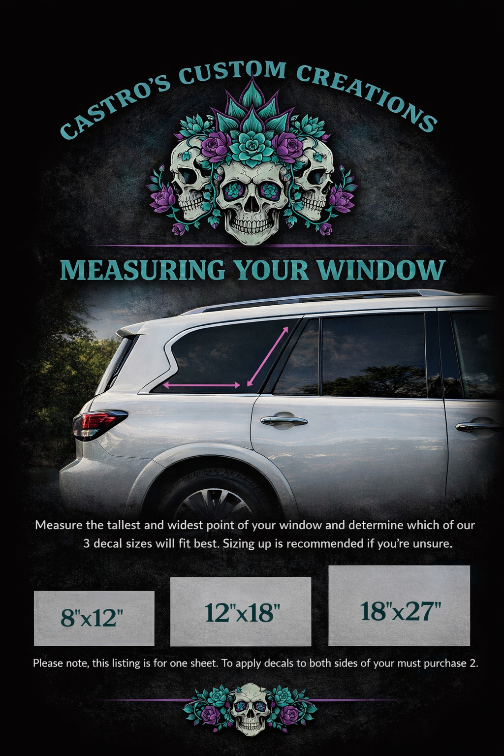 Baseball Full Coverage Window Vinyl Decal - Custom Car, Truck SUV Decal