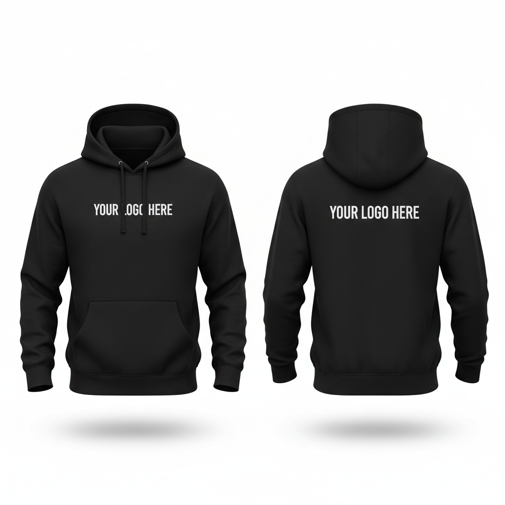 Custom Hoodie with Business Logo - Front Chest & Back