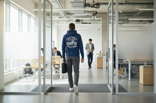 Custom Hoodie with Business Logo - Front Chest & Back