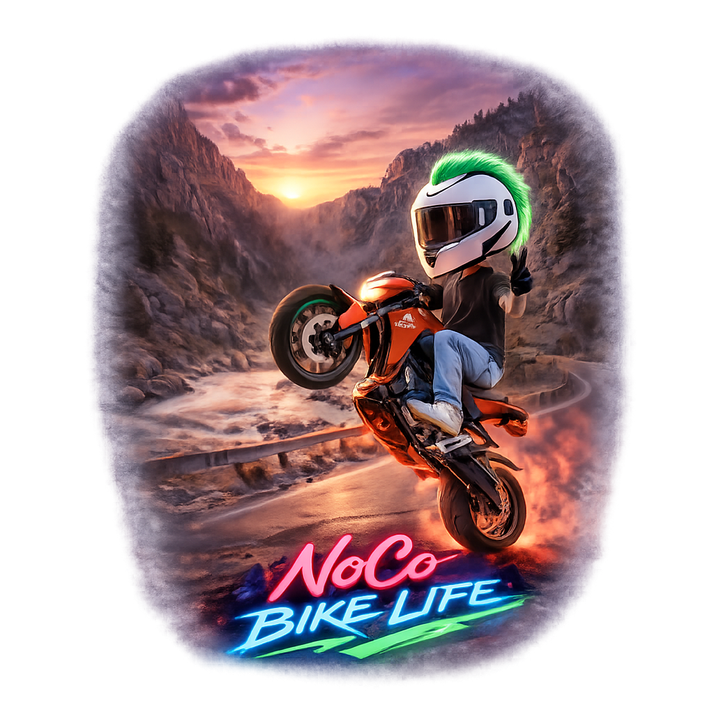 NoCo BikeLife Big Helmet Personalized Hoodie – Poudre Canyon Edition